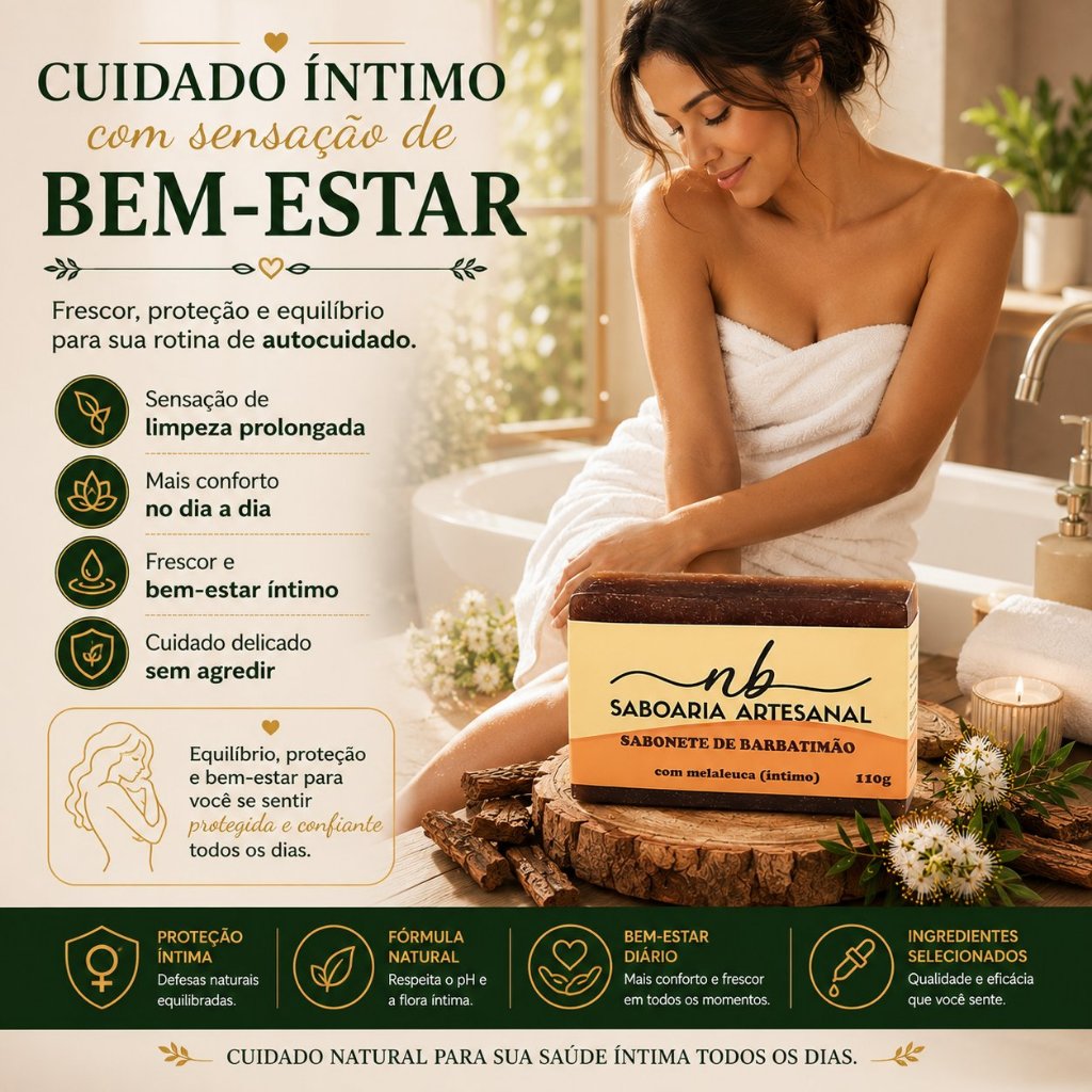 Sabonete Íntimo com Melaleuca Antifúngico 110g para Candidíase