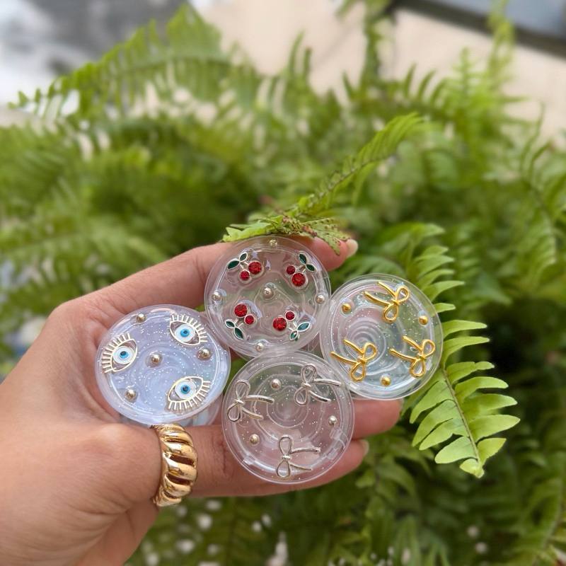Pop Socket Luxo Adesivo 3M para Celular Suporte Retrátil Decorado Grip Universal para Capinha e Smartphone