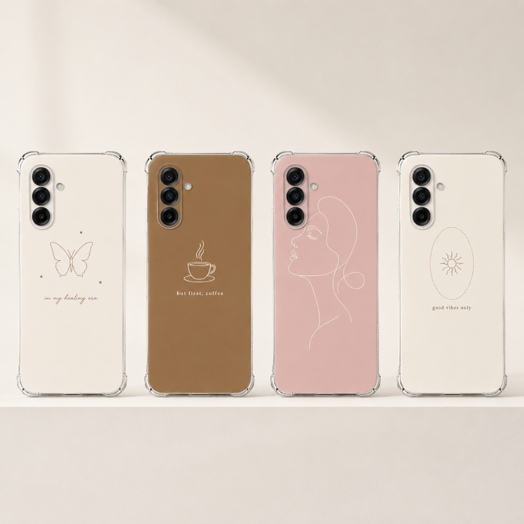 Capa Capinha Case Samsung A15 A05 A05S A25 A35 A55 Feminina Fofa Tumblr Clean Girl