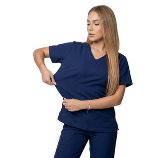 Pijama Scrub Tech Cirúrgico Hospitalar Scrub Feminino Acinturado Premium com Elastano