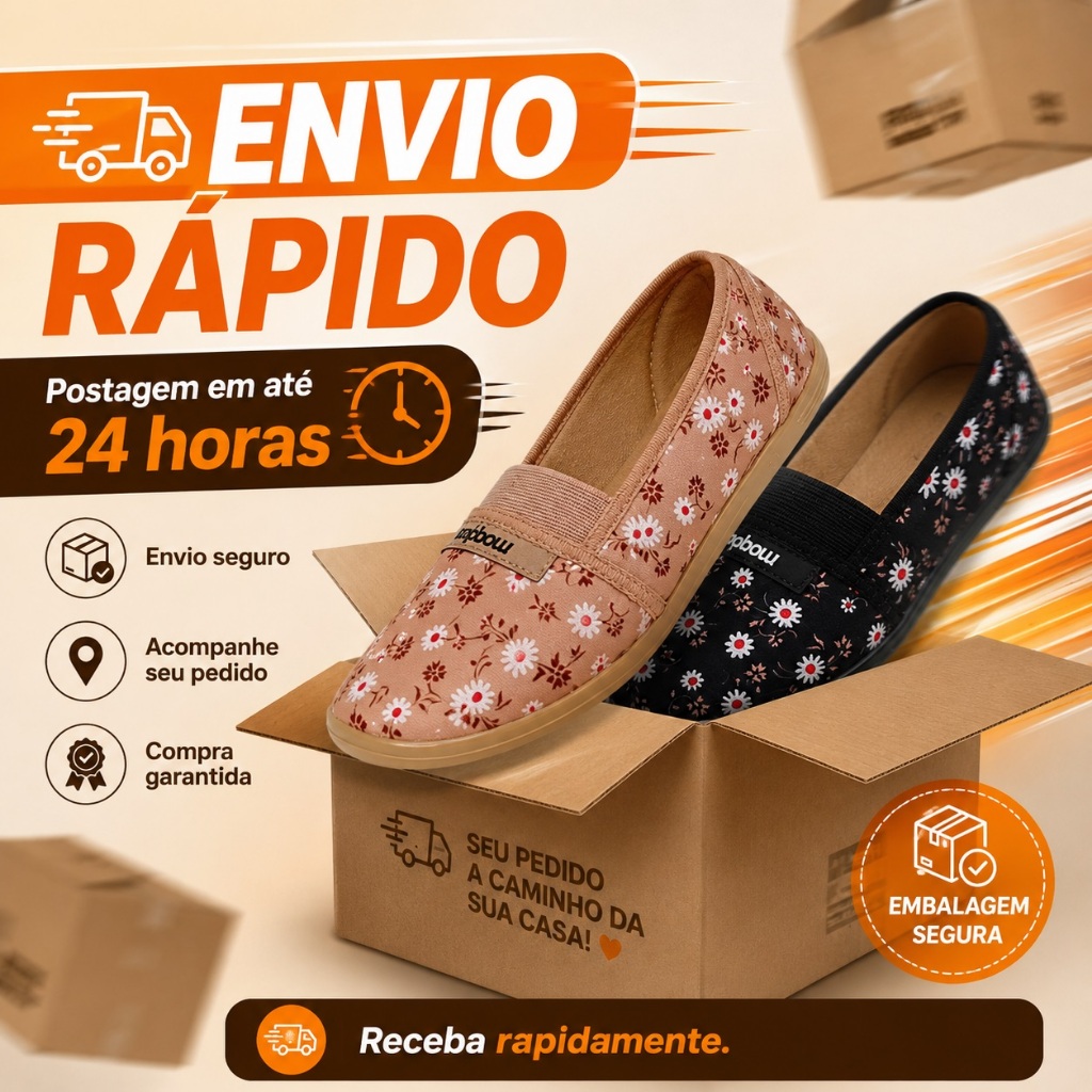 Sapatilha Moleca Pano Conforto Tradicional Leve Floral 520.59.21443