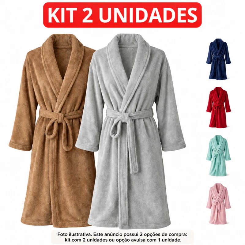Roupão Aveludado: Conforto e Estilo! 🛁