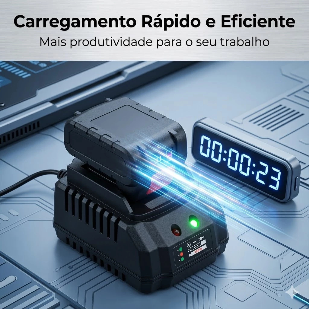 Compatível com Carregador para Bateria de Lítio Makita 68V, Alta Compatibilidade