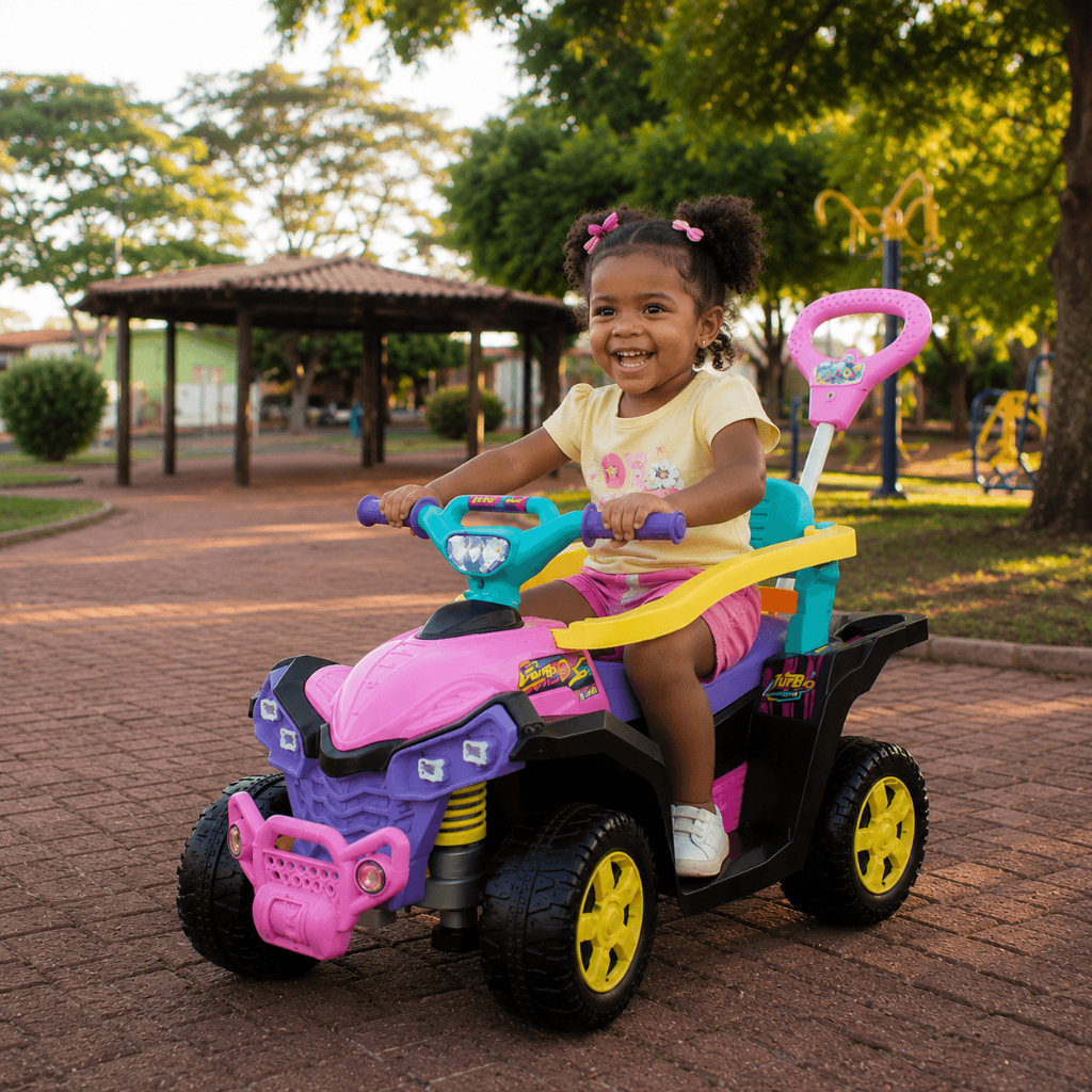 Quadriciclo Infantil de Empurrar e Passeio Maral Baby Quad Rosa