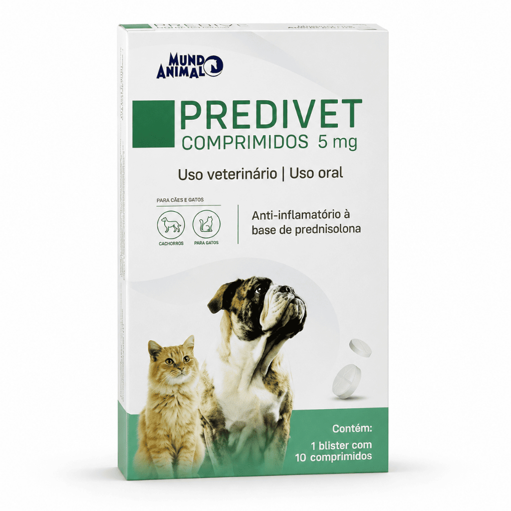 Predivet 5mg 10 Comprimidos para Cães e Gatos Mundo Animal