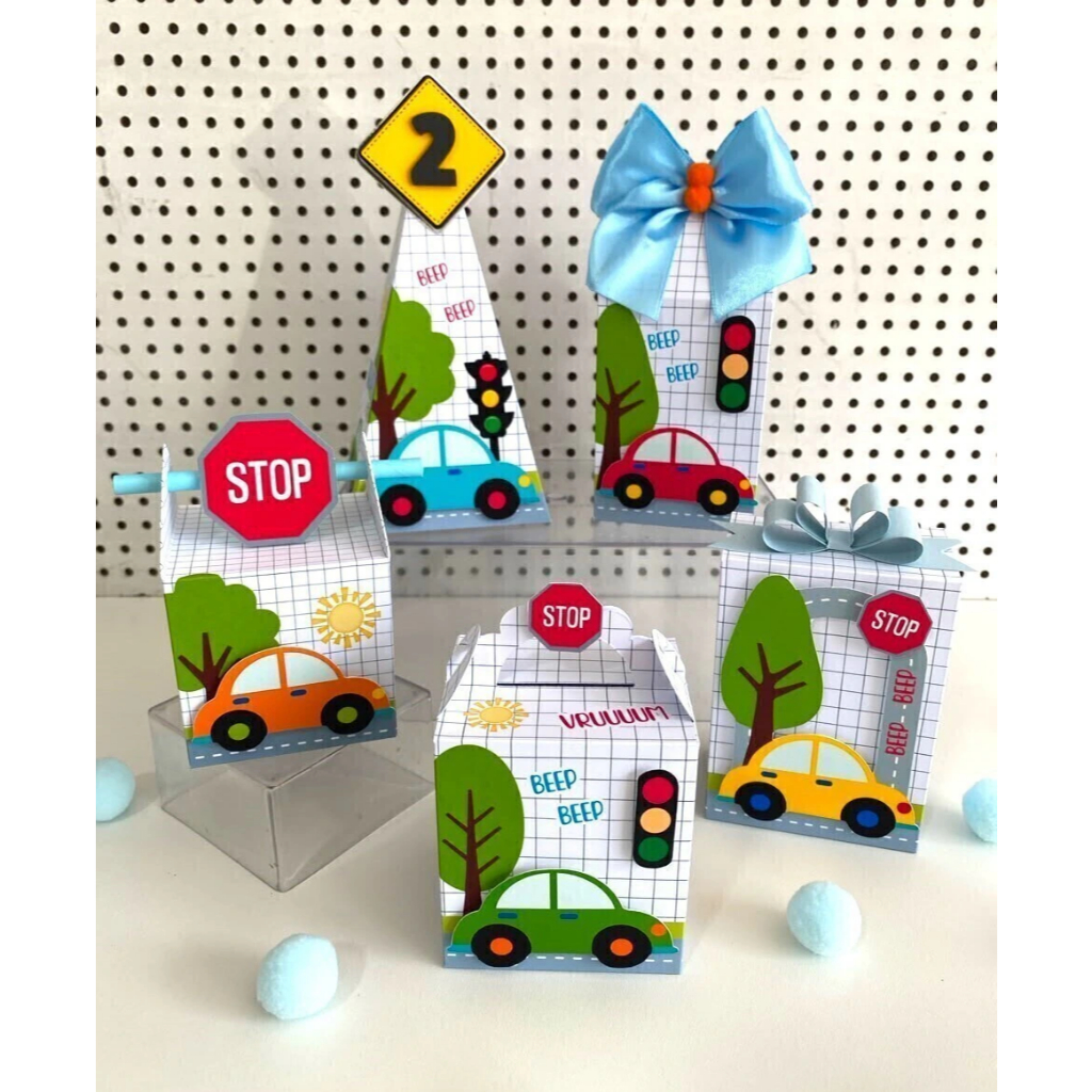 Kit caixinhas Carrinhos - Já montadas - Caixinhas personalizadas Carrinhos - Lembrancinha Carrinhos brinquedos -