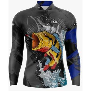 Camiseta Camisa de Pesca Tucunare com Proteção UV50+ King Lançamento - Envio RÁPIDO