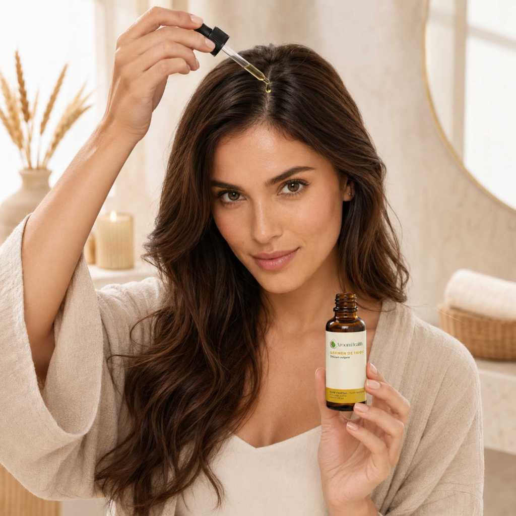 Óleo vegetal puro natural de Gérmen de Trigo 30 ml Cabelo e Pele