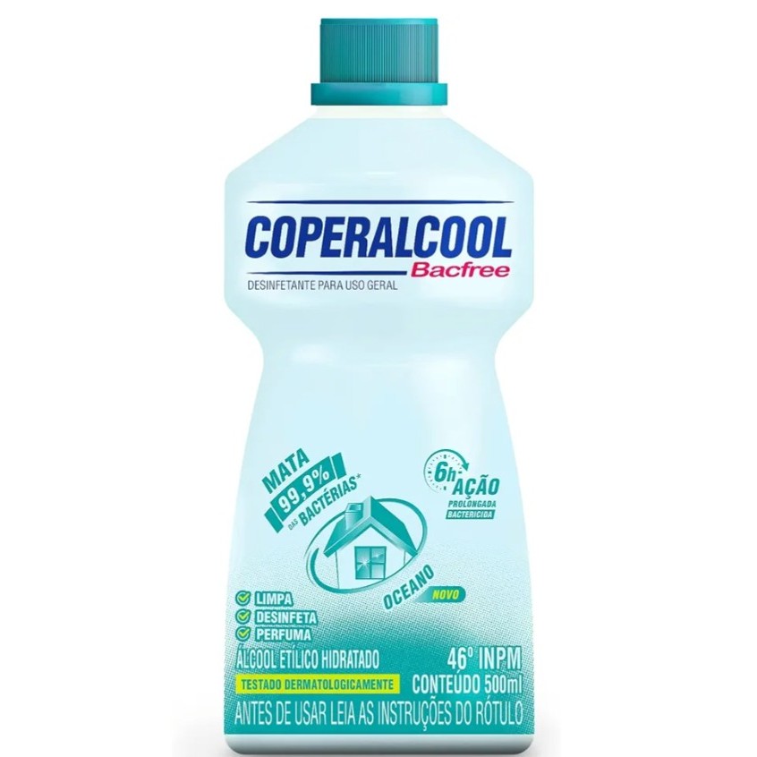 COPERALCOOL 46º INPM 500 ML OCEANO + GEL DE BRINDE 500ML