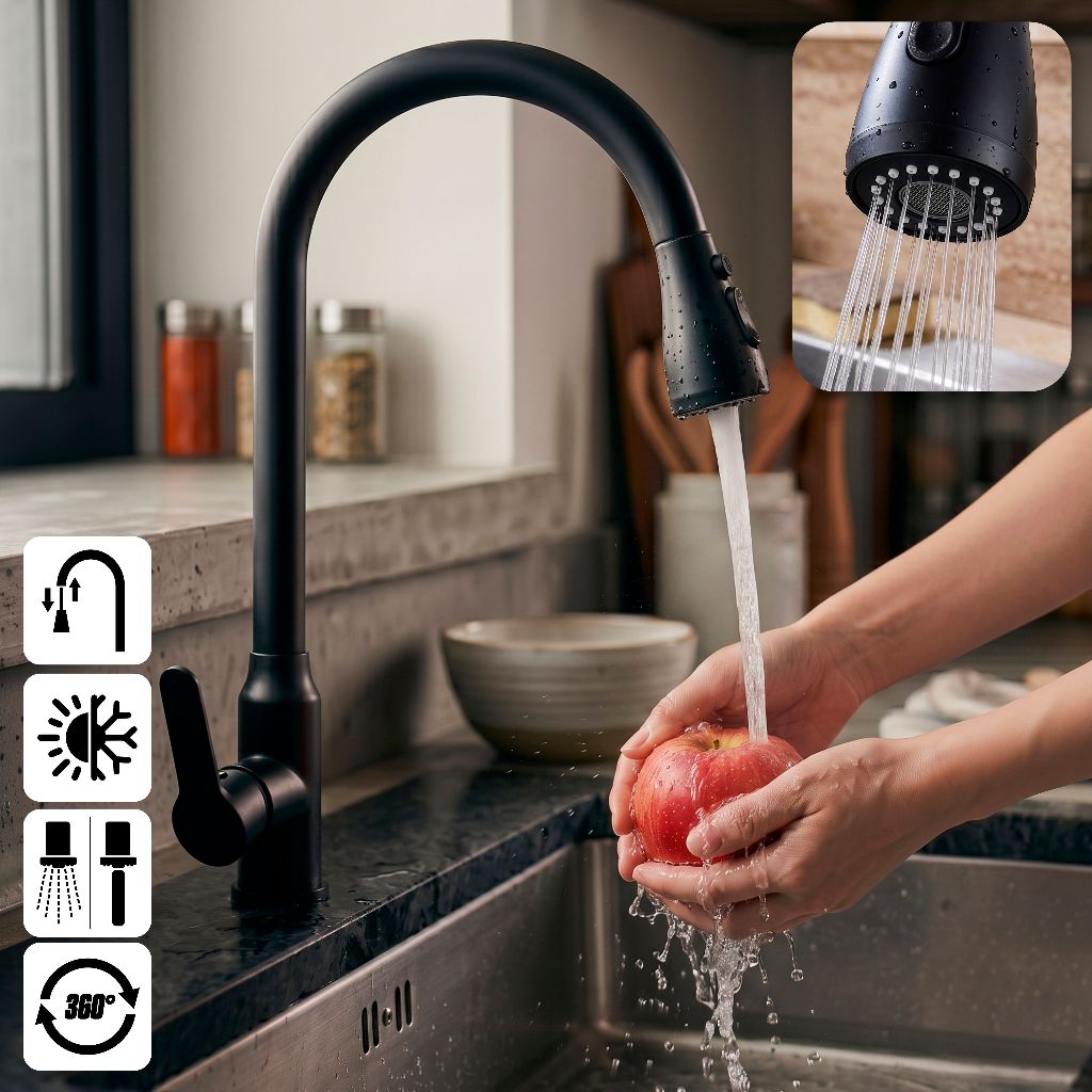 Torneira Gourmet Pia Cozinha Com Extensor Misturador Monocomando Inox Articulado