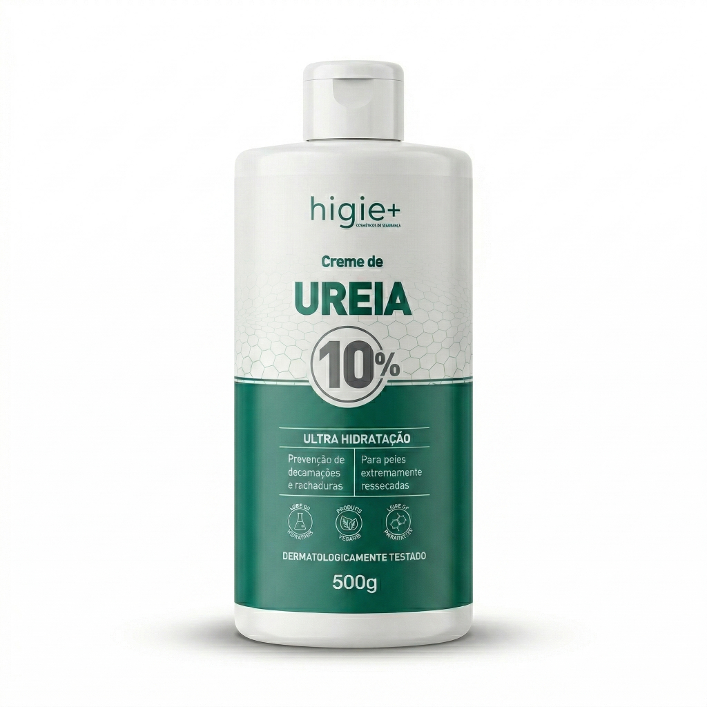Creme de ureia 10% 500g HIGIE+ | Creme hidratante para os pés ressecados Creme para mãos ressecadas