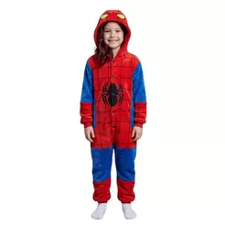 Pijama do Homem Aranha - Fantasia Adulto e Infantil Macacão Kigurumi Spider Man