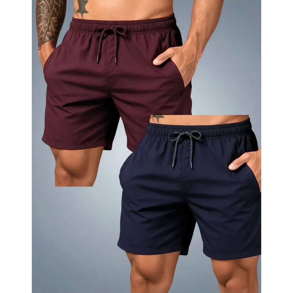 Short Masculino Tactel com Elastano Para Academia Praia Treino