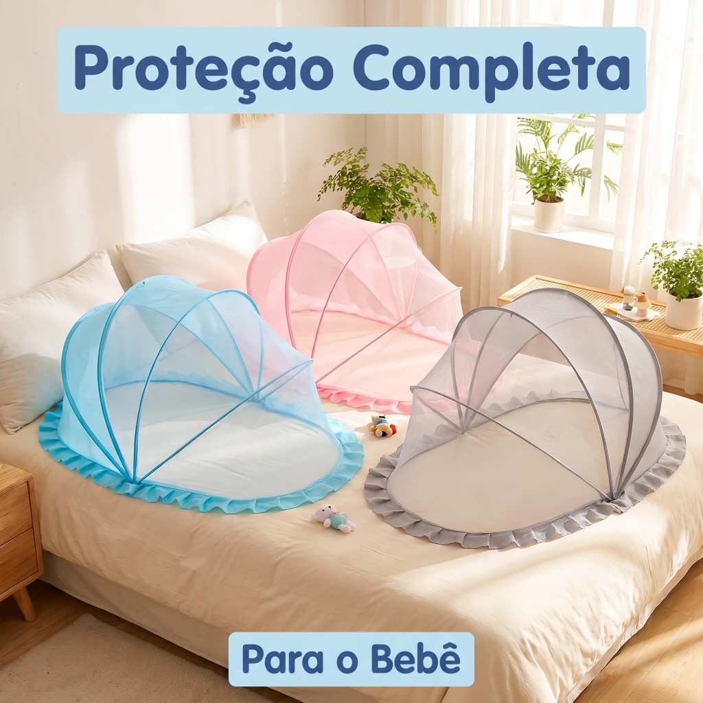 Mosquiteiro Anti-mosquito Fácil Montar Dormir Tranquilo
