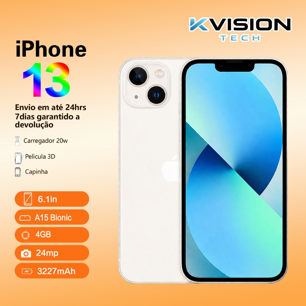 Celular Apple iPhone 13 5G 128GB/256GB VITRINE