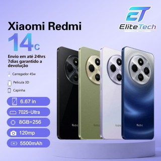 Smartphone Celular Xiaomi Redmi 14c 256gb  8gb RAM 128gb 4gb Dual Sim 50MP Global 14 c Lançamento