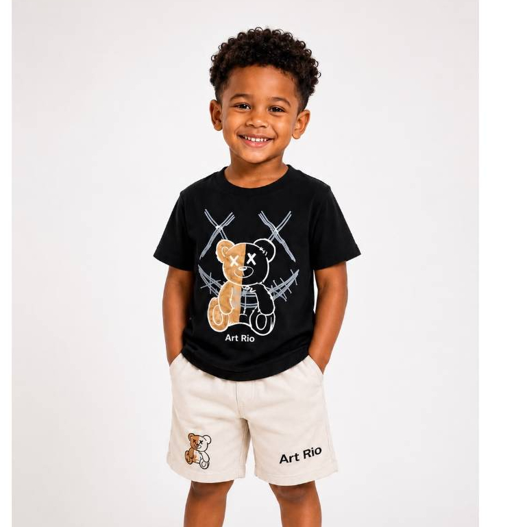 conjunto masculino infantil bermuda e camisa de time menino- jogador - 2 ao 14 anos