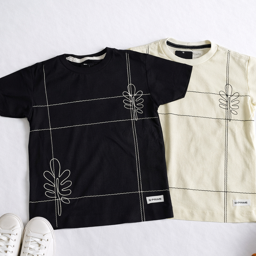 Camiseta Infantil Streetwear Desenho Menino Algodão Premium Estampada Preto Off Branco