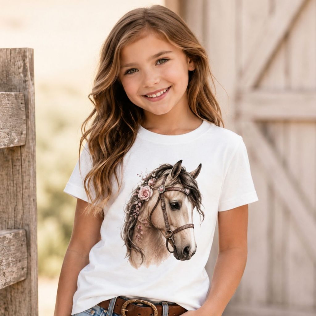 Camiseta Feminina Infantil Country Blusa Estampada Estilo CowGirl Moda Fashion Blogueira Boiadeira