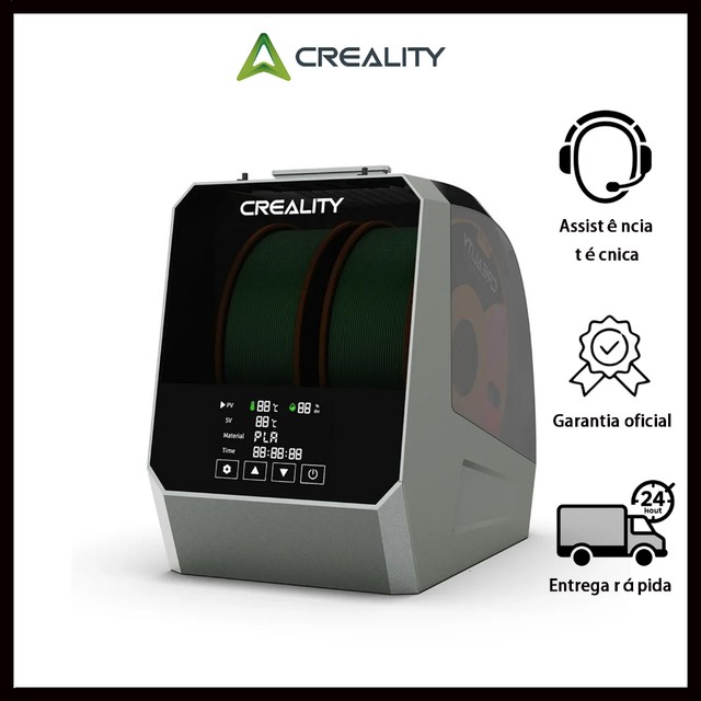 Secador de Filamento Creality Space Pi - Secagem PTC 360° para Impressão 3D Profissional 220V