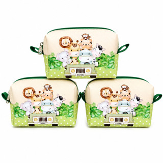 kit c/10 Porta Moeda Personalizado Safari Lembrancinhas de Aniversário batizado Bolsinhas Safari