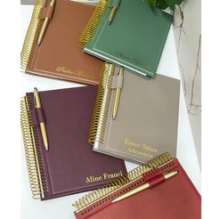 Caderno personalizado A5 capa dura, caderno personalizado