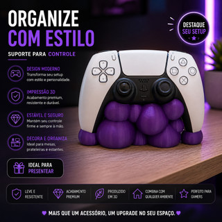SUPORTE CONTROLE PS5 - SUPORTE BUBBLEGYM - BUBBLEGUM - SUPORTE DIVERTIDO