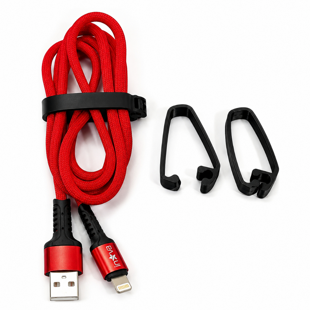 Organizador de Cabos de Mesa Kit 2 Clipe Prende Fios USB Carregador Universal