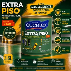 Tinta Acrilica Eucatex Premium Extra Piso Galão 3,6l - Cores