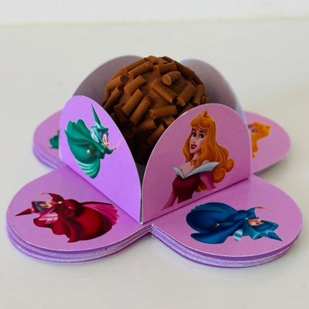 Forminha Personalizada no tema Princesa Aurora Disney | Doce Brigadeiro | Aniversário | Feliz Aniversário | Parabéns