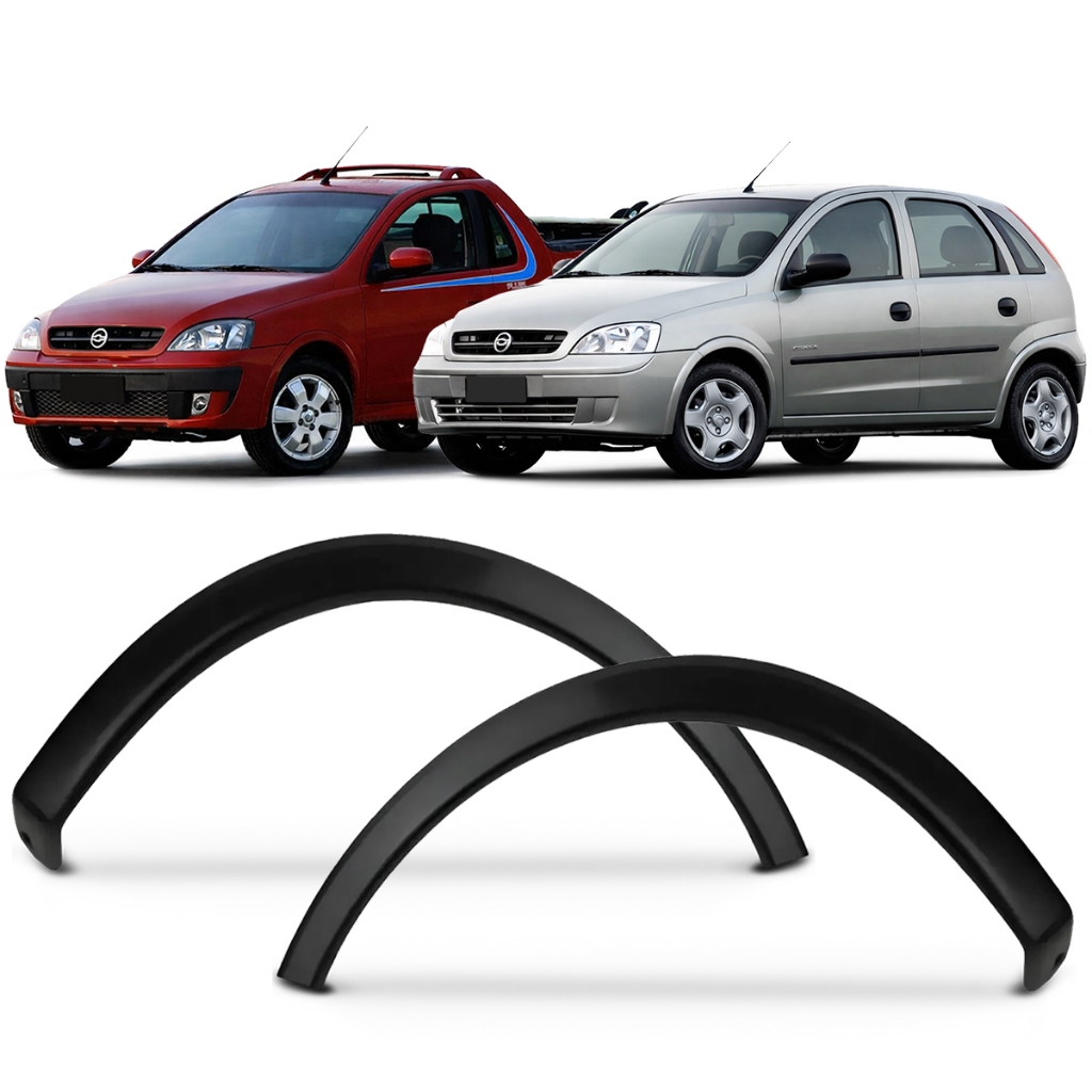 Par Moldura Acabamento Alargador Paralama Dianteiro Corsa Joy Maxx 2002 a 2012 Montana 2003 a 2010