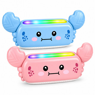 Gaita Infantil Caranguejo Luz LED Brinquedo Musical Criança