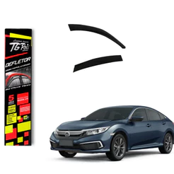 Calha de Chuva Honda Civic 2017 a 2021 4 portas TG Poli Defletor Portas Protetor Janelas Fumê