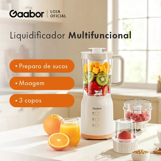 Gaabor Processador de Alimentos 1,2L com Motor Potente 400W, Inclui Moedor de Carne e Liquidificador JM-12E01A