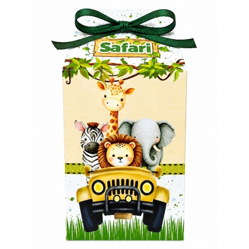 Kit ​Caixinhas Milk Safari Baby Personalizada Com Nome e  Idade - Lembrancinha Para Festa