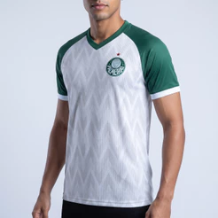 Camisa Palmeiras Warm Masculina Adulto Alviverde Oficial Licenciada Branca