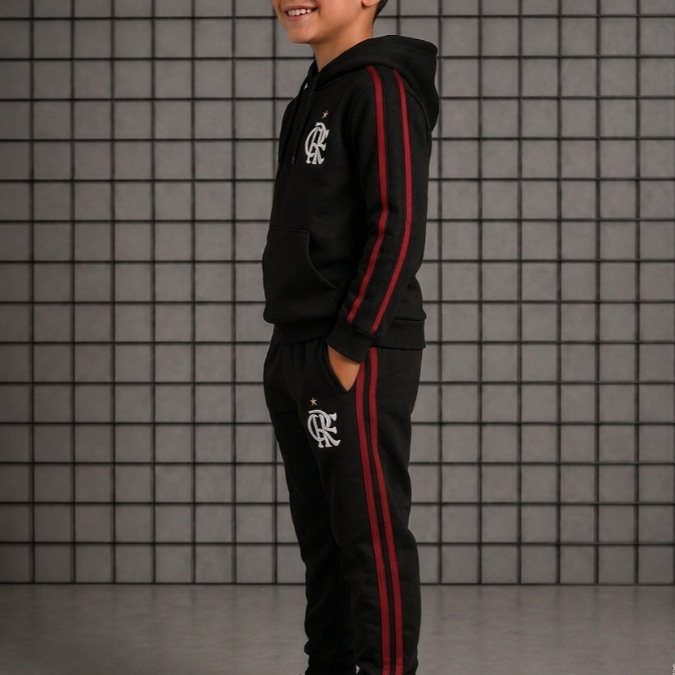 Conjunto COM CASACO E CALÇA masculino infantil no tecido MOLETOM do 2 ao 14 anos ABRIGO AGASALHO