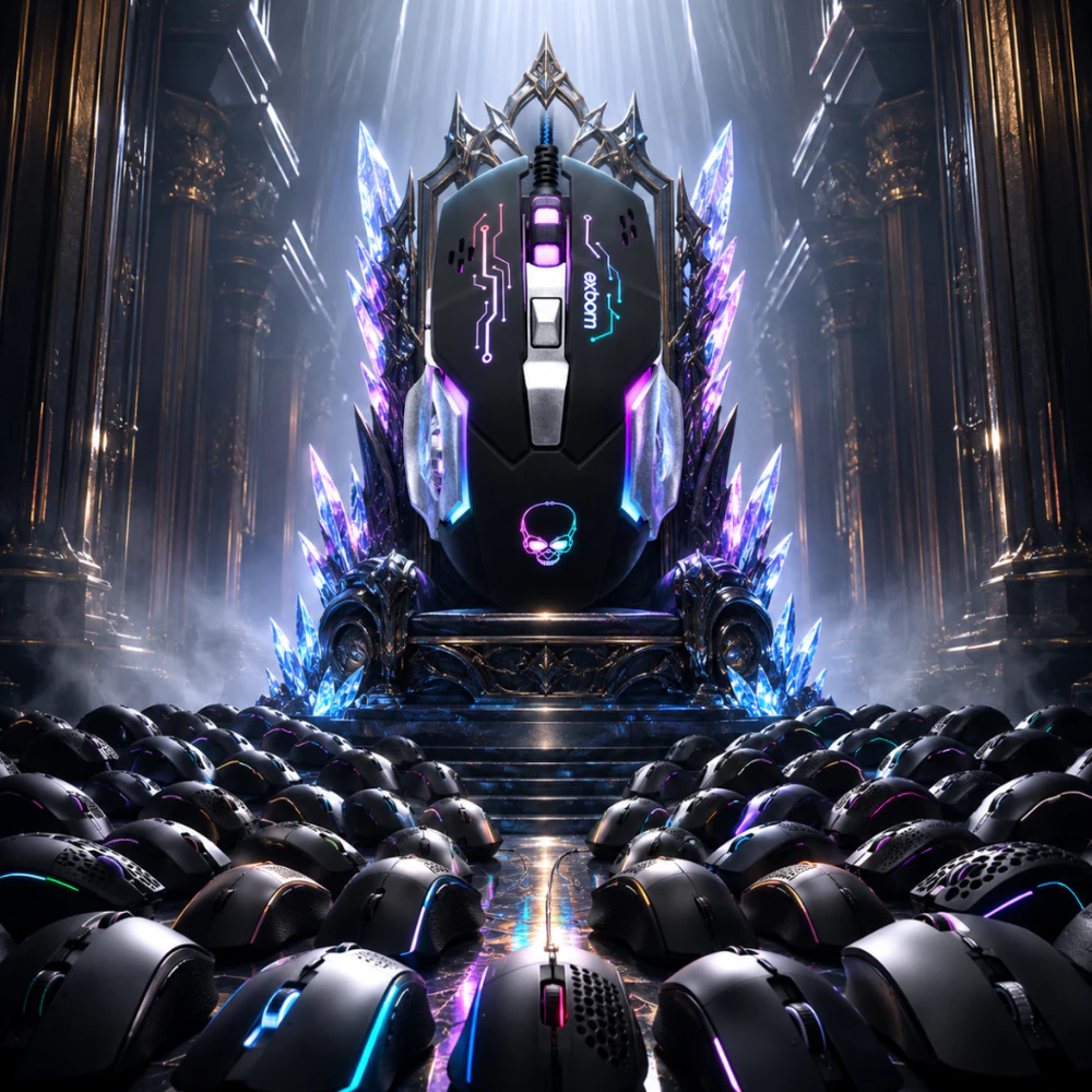 Mouse Gamer EXBOM MS-G280 Design Ergonômico LED RGB Plug and Play 4800 DPI 6 Botões
