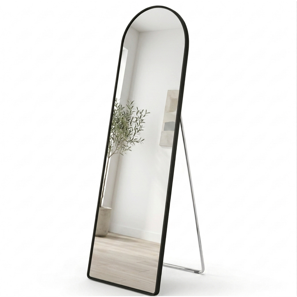 Espelho Decorativo 120x40 cm com Suporte de Chão e Parede