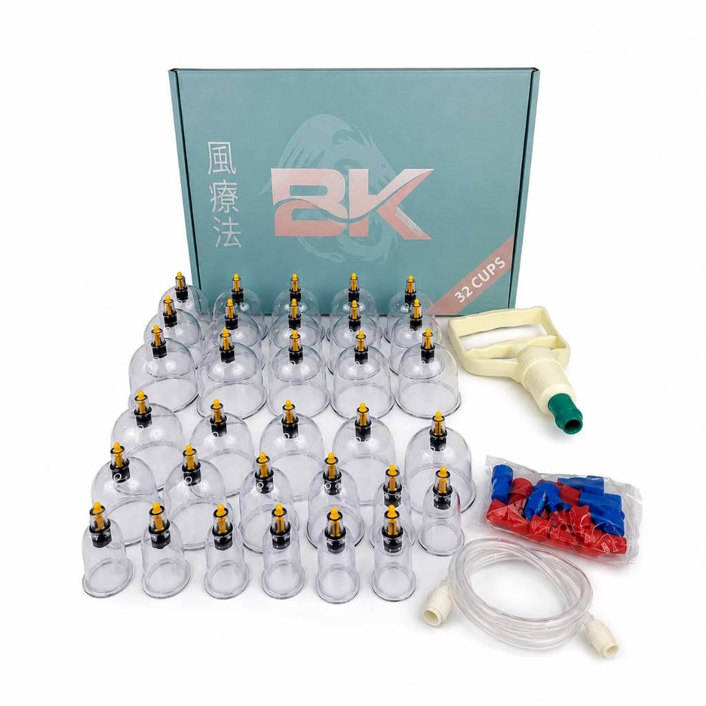 Kit de Ventosa BK com 32 Copos Compacta Ventosaterapia