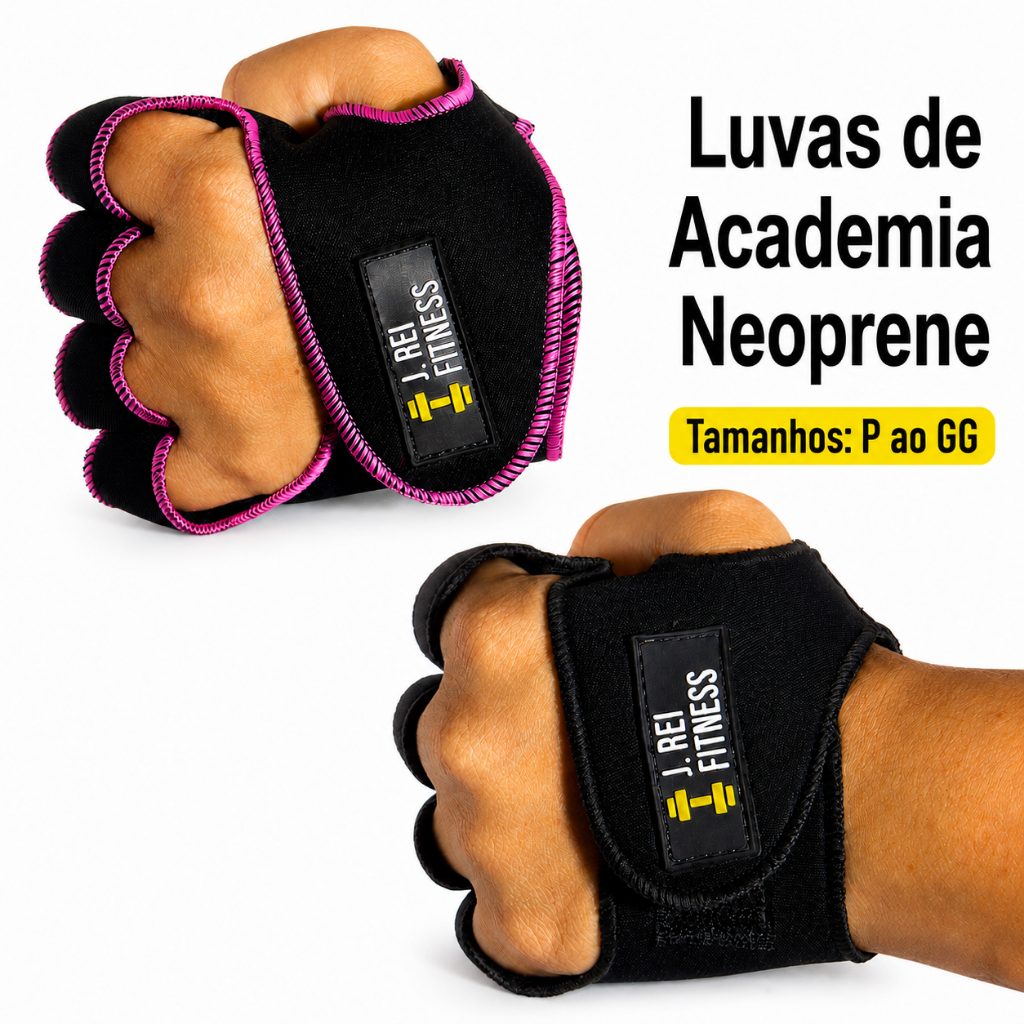 Luva Feminina Meio Dedo Para Levantamento De Peso Musculação Academia Ginastica Ciclismo Crossfit Neoprene Unissex