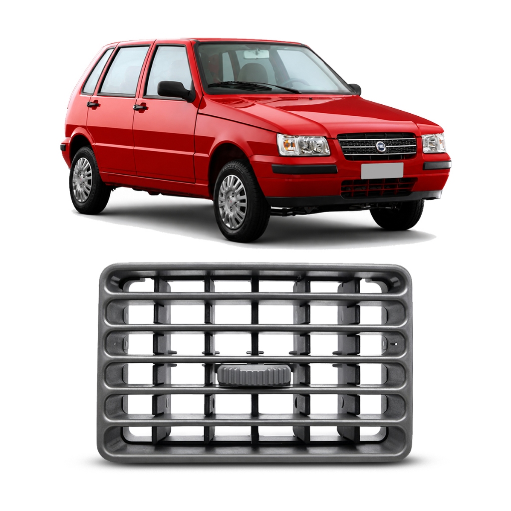Grade Difusor Ar Lateral Uno 1995 a 2014 Cinza Lado Direito
