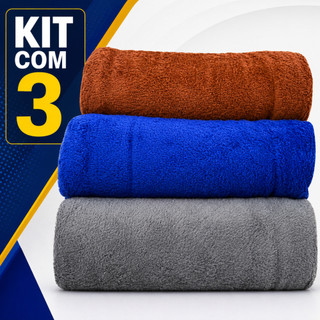 Kit 3 Mantas Soft Pet Microfibra 110x90cm Super Macias Quentes e Conforto Premium