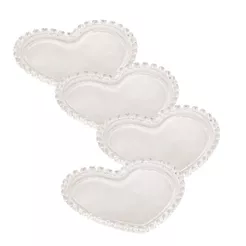 Prato Sobremesa Cristal De Chumbo Coração Lyor 18x15,5x2cm