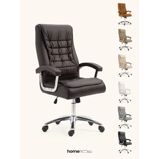 Cadeira California Presidente 150kg Encosto Reclinável NR17 Sistema Relax Couro Sintético