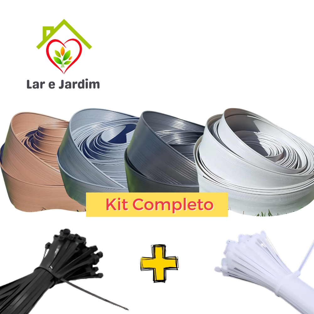 KIT Protetor de Portão Fita PVC Várias Cores (10 cm altura) +Presilha/Abraçadeira Nylon Enforca Gato