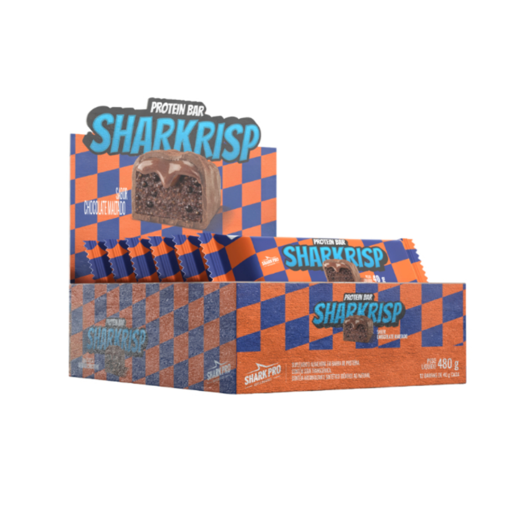 Barrinha Protein Bar SharKrispy 11g - Display c/ 12 un - Shark Pro