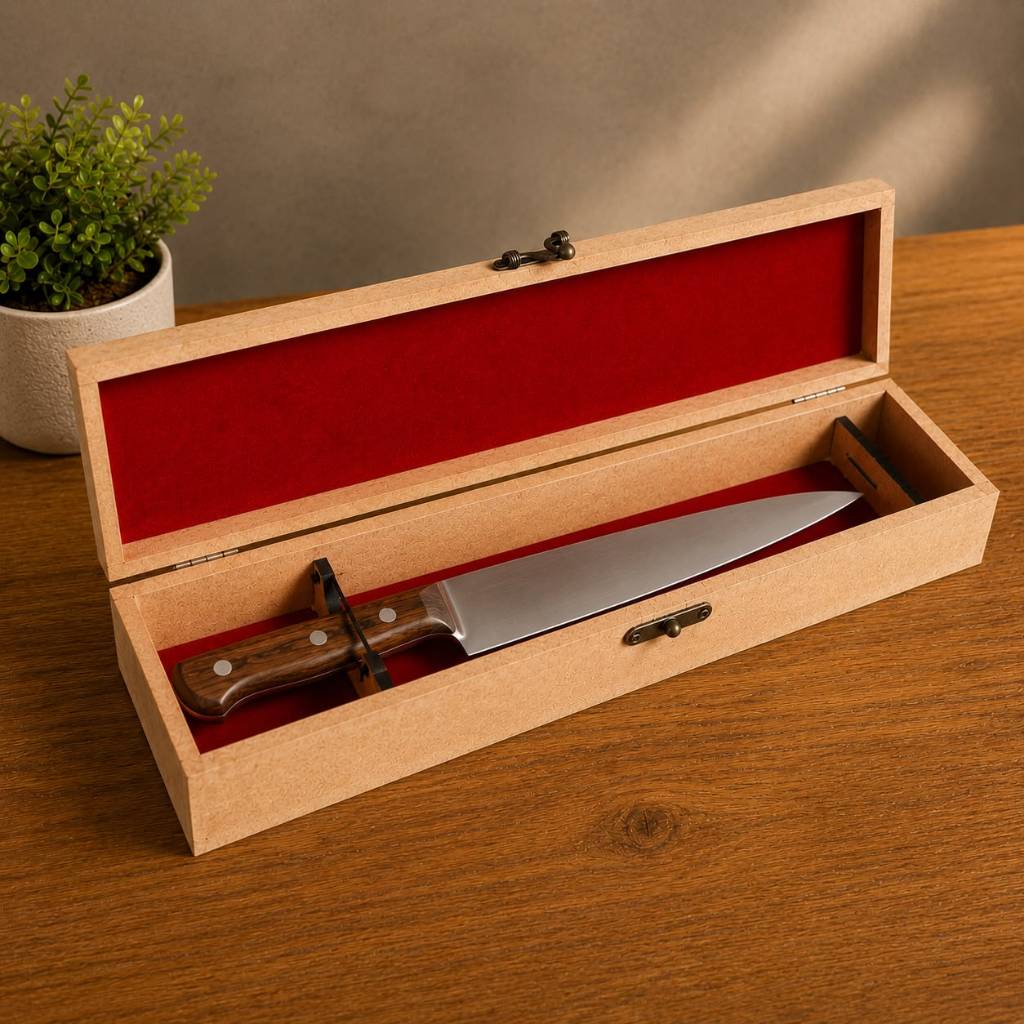 KIt 5 ou 10 Caixas para faca em MDF Cru - 37X9cm