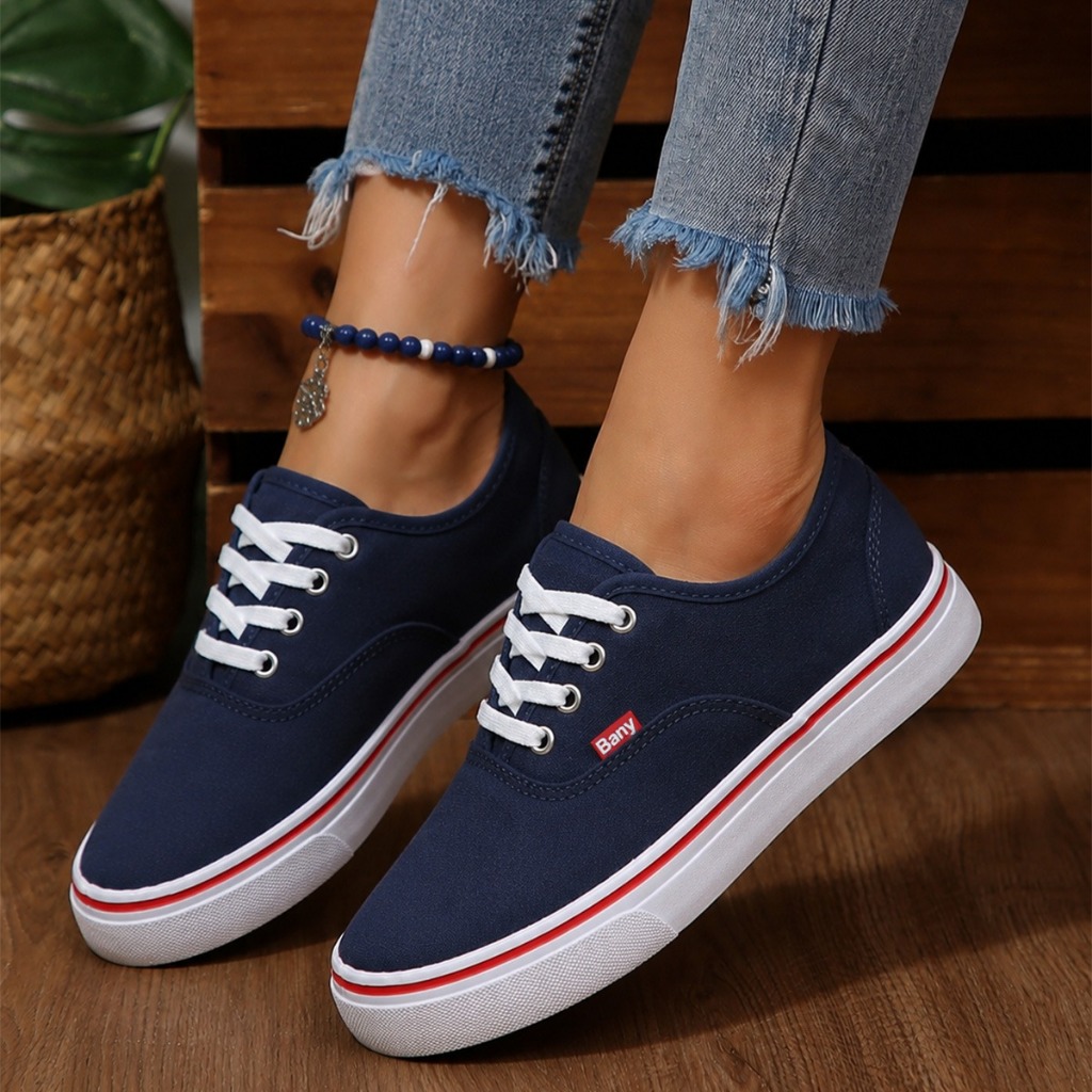Tênis Casual Urbano Feminino Em Lona Conforto Qualidade Elegância
