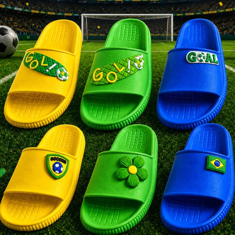 Chinelo Slide Brasil Unissex Masculino Feminino Infantil Juvenil Adulto Leve Confortável Antiderrapante